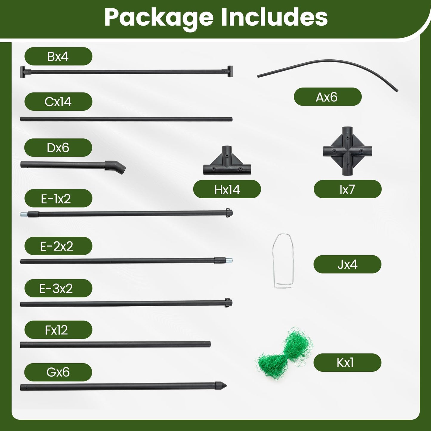 7.5FT/230CM Garden Arch Trellis, Large Plant Archway Tunnel with Netting
