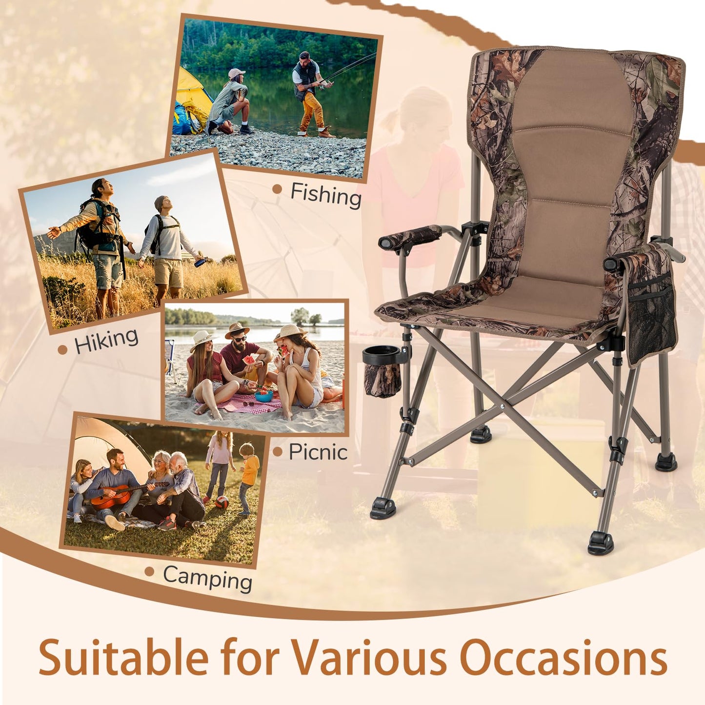 Lightweight Director Chair with Anti-Slip Feet & Cup Holder