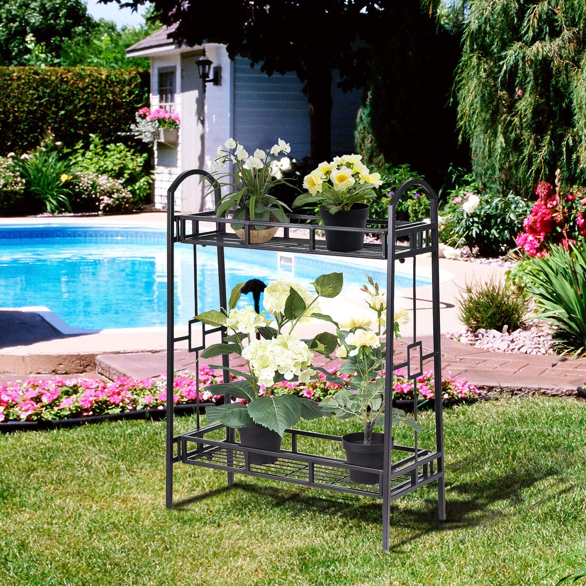 Indoor Outdoor Flower Pots Holder Display Rack
