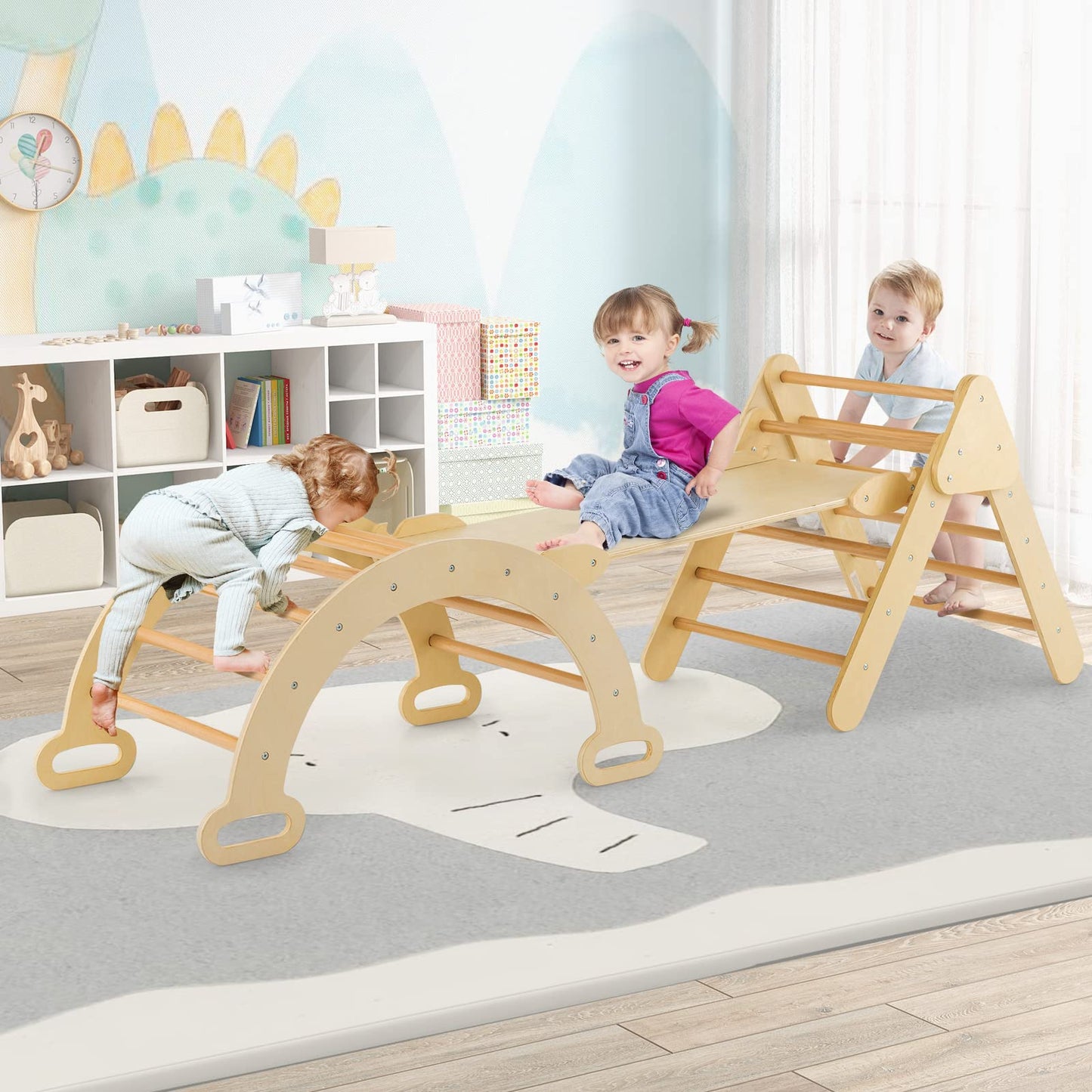 Triangle Climbing Toys with Climbing Triangle Arch Ramp