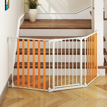 Pressure Baby Gate with One-hand Opening, 2-Way Door Swing, Freestanding Dog Stair Gates Pet Safety Fence