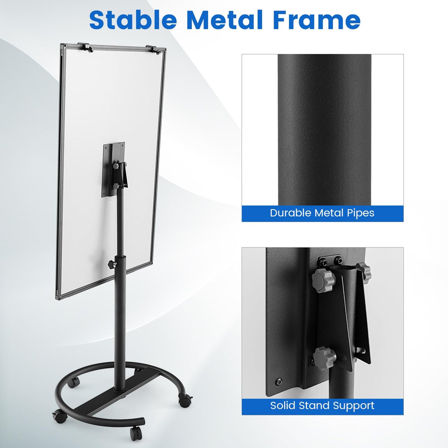 100x65cm Height Adjustable Dry Erase Board with Stand