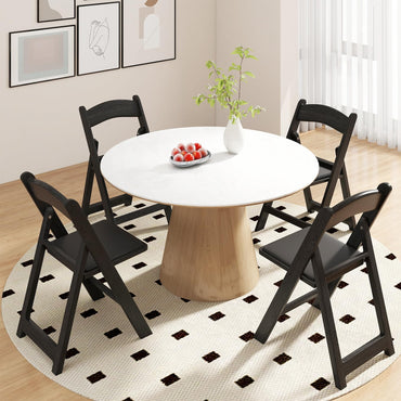 4 Pack Resin Folding Chairs, 500KG Static Load Dining Chairs