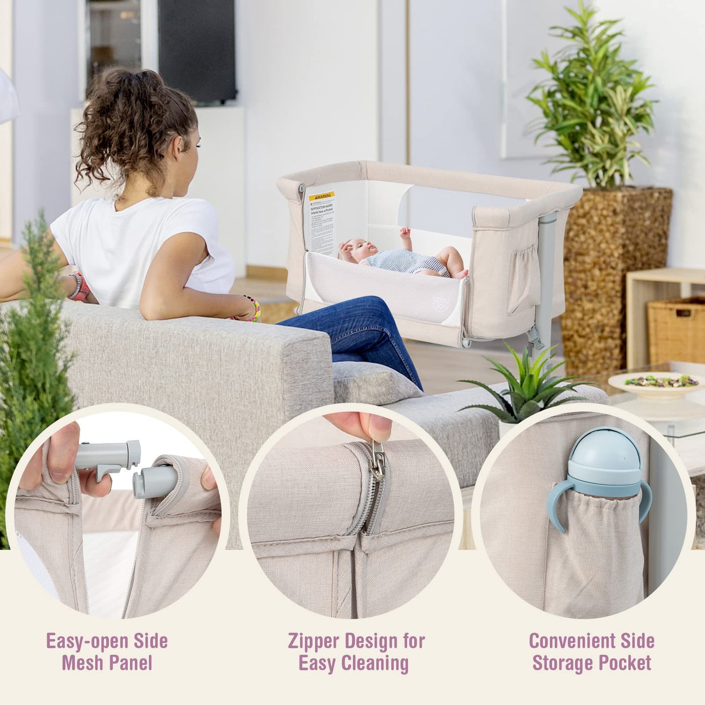 Easy Folding Cot Bed with Mattress