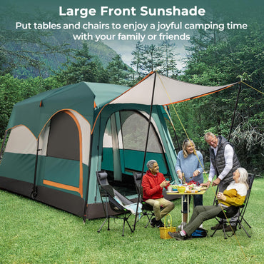 6-Person Camping Tent with 2-Room Divider for Camping Hiking color
