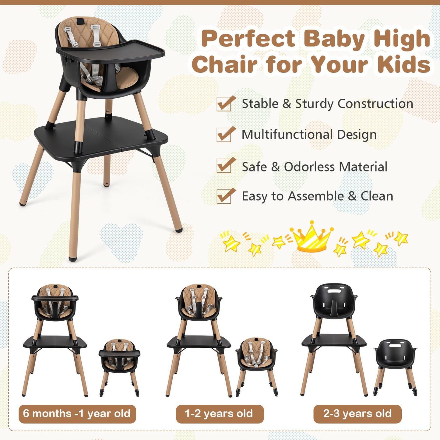 Convertible Baby High Chair