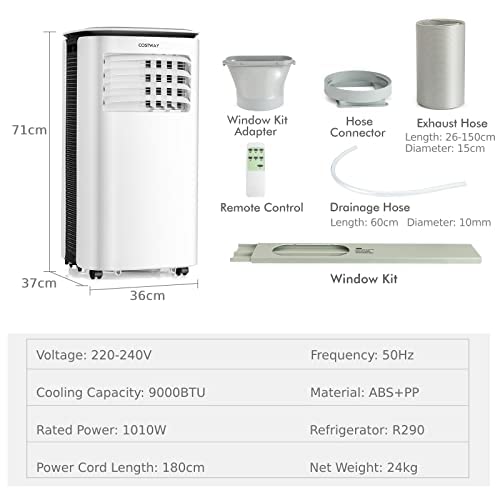 9000BTU Portable Air Conditioner