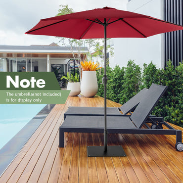 50 CM Patio Umbrella Base with 4 Adjustable Footpads for Patio Poolside