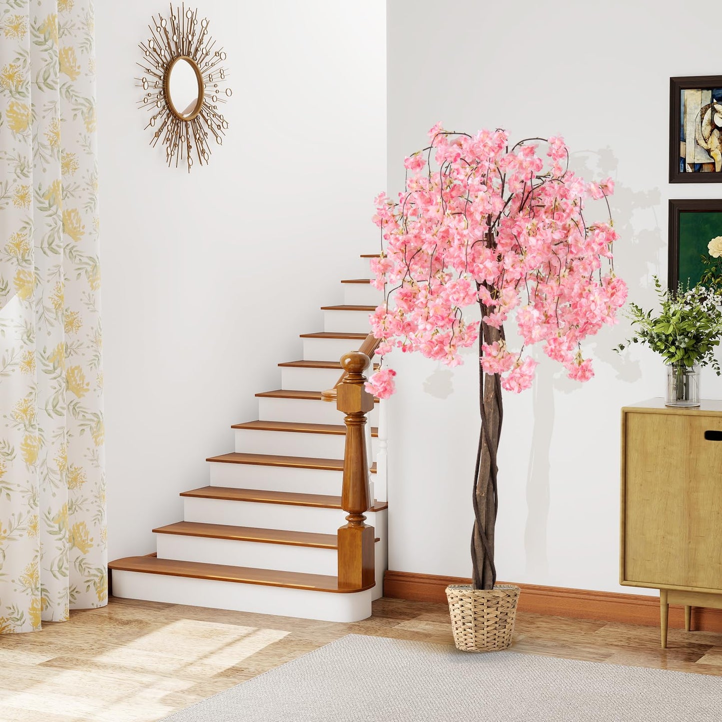 163CM Tall Artificial Cherry Blossom Tree with Flowers