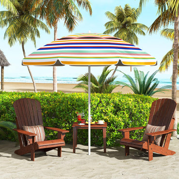 178 cm Beach Umbrella Sun Protection Portable Outdoor Sunshade Parasol for Sand
