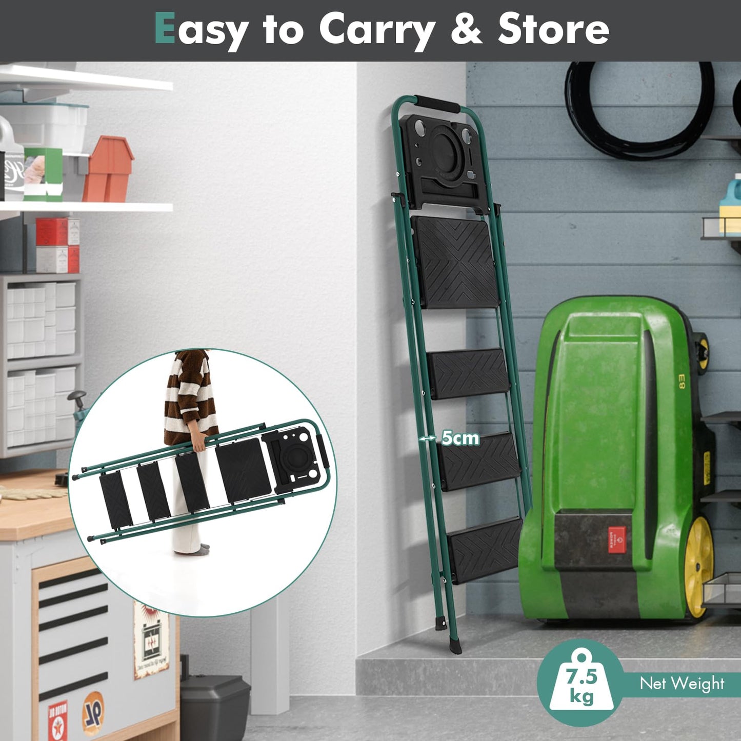 Folding Step Ladder 4-Step Ladder