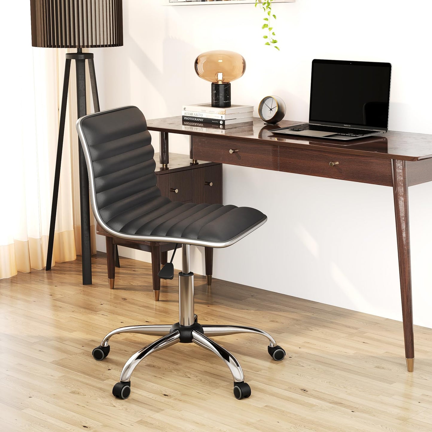 Adjustable Office Chair with Swivel Seat and Universal Wheels