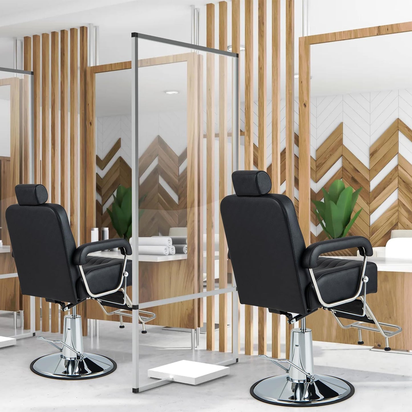 Salon Chair Hydraulic Barber Chair with Adjustable Headrest