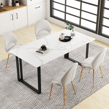 Set of 2 Upholstered Accent Chairs with Curved Backrest Adjustable Foot Pads