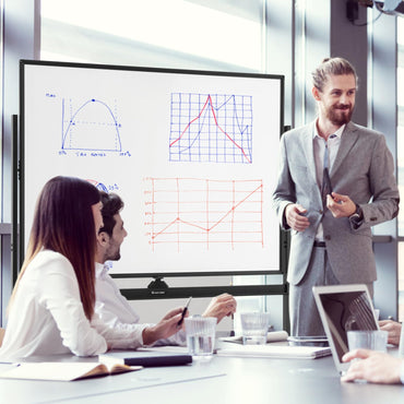 Height Adjustable Magnetic Double Sided Whiteboard with Wheels