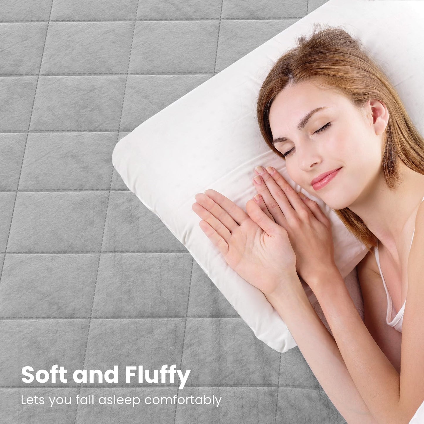 Twin/Queen/King Size Luxury Super Soft Velvet Mattress Protector