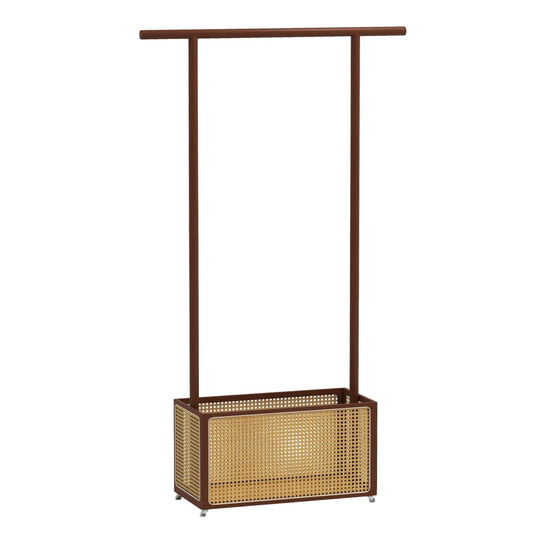 Bamboo Clothes Rack 2-In-1 Clothing Hanging Rail