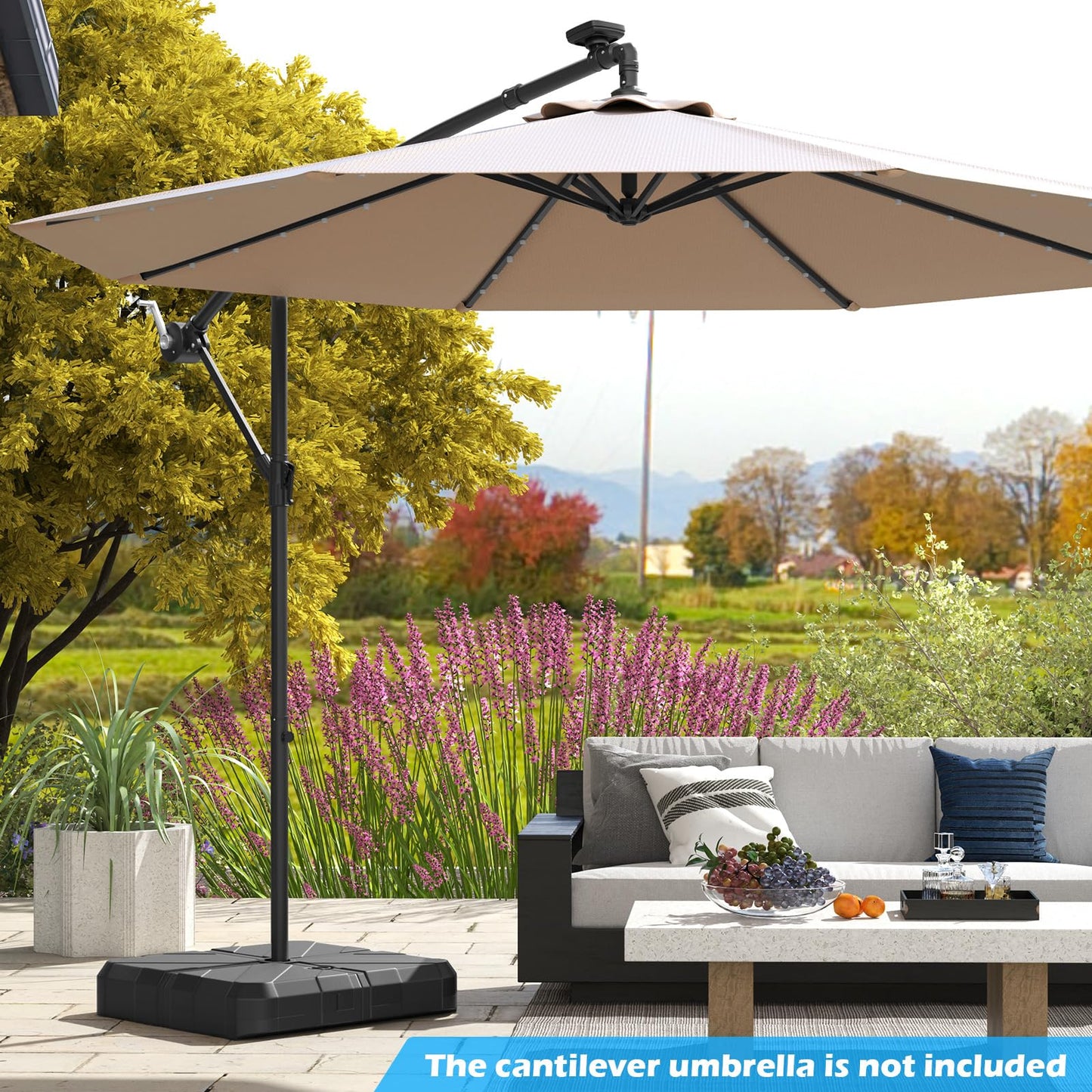 Water or Sand Filled Heavy Duty Umbrella Stand with Cross Bracket