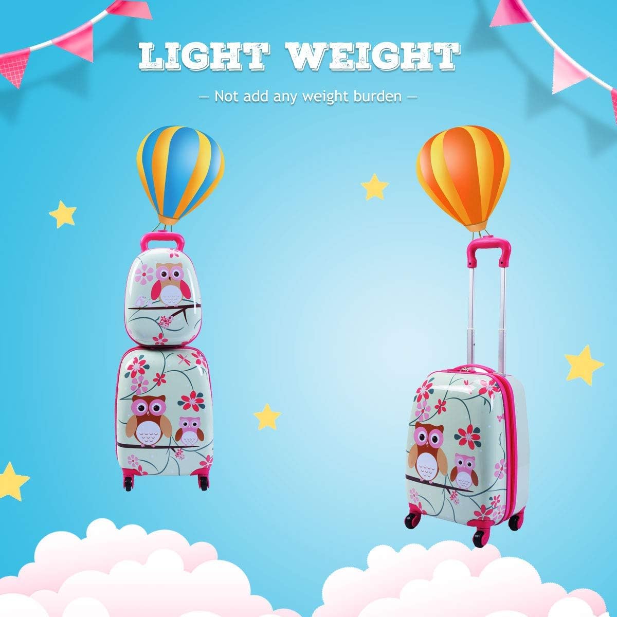 12'' Backpack 16'' Suitcase Children Boys Girls Travel School Trolley Case