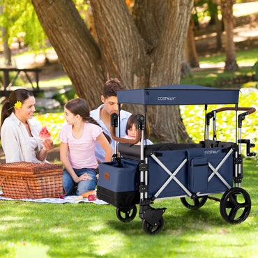 Push Pull Stroller Wagon for 2 Kids
