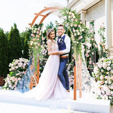 235 cm Wooden Garden Arbor Solid Wood Trellis for Climbing Plants