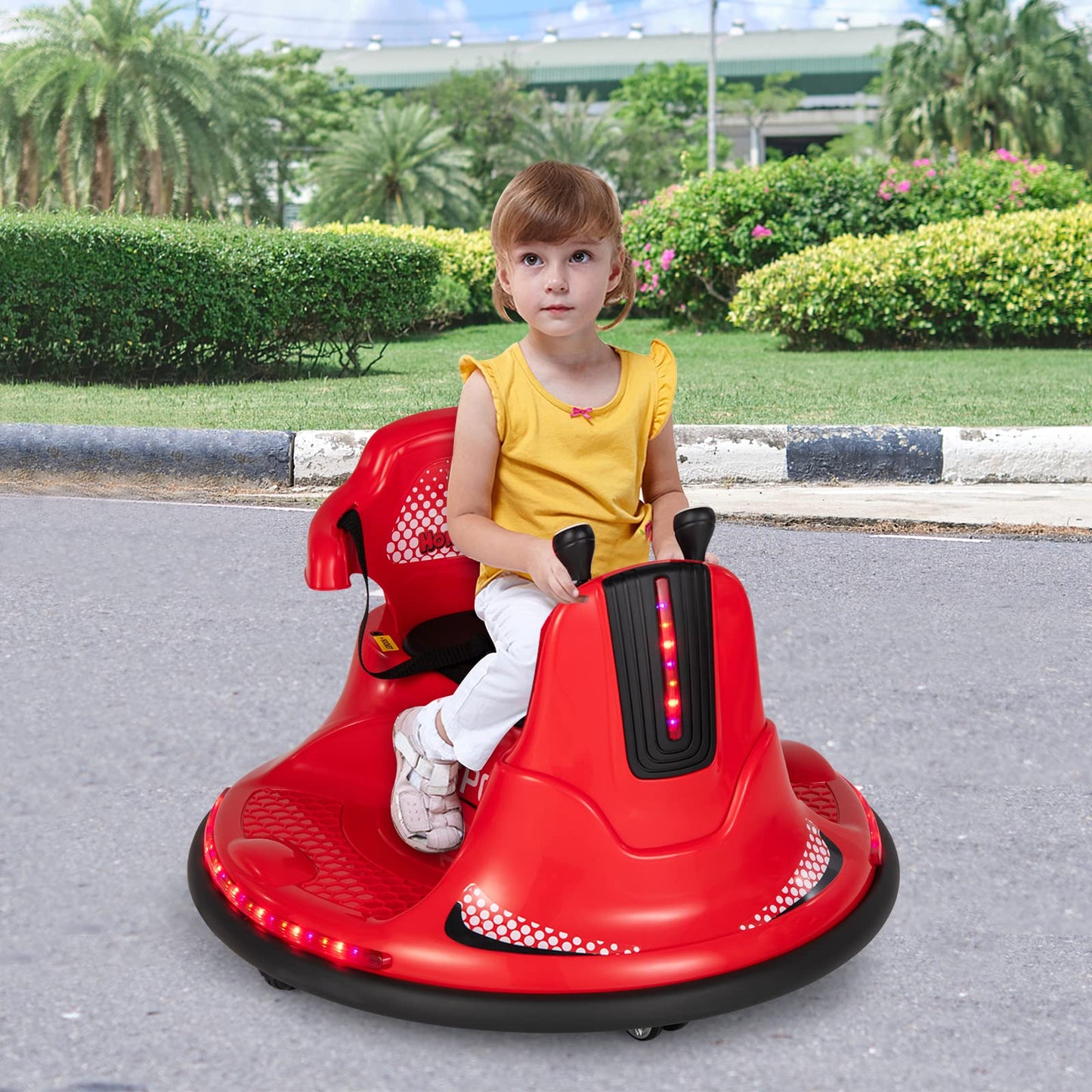 360 Spin Kids Bumper Car 12V Battery Powered Ride On Toy with Remote Control Dual Joysticks