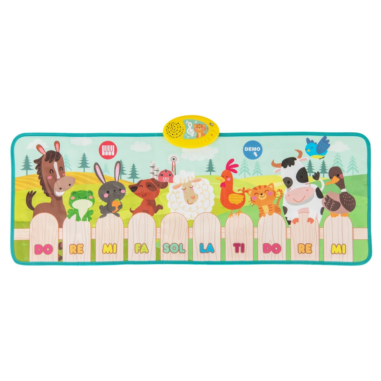Kids Musical Animal Farm Mat with 10 Piano Keys and 10 Built-in Songs