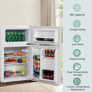 90L Freestanding Undercounter Refrigerator with 2 Reversible Door