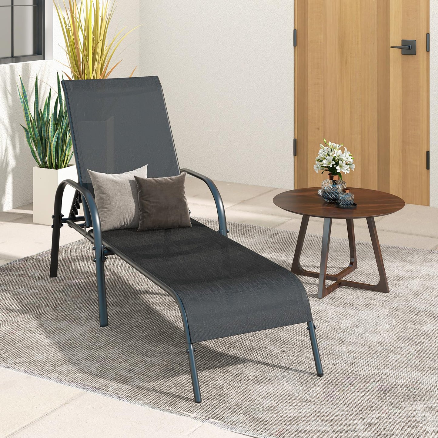 5-Level Adjustable Garden Sun Lounger