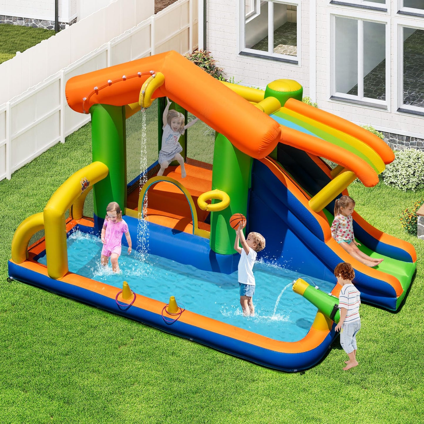 8 in 1 Kids Bouncy Castle with Slide