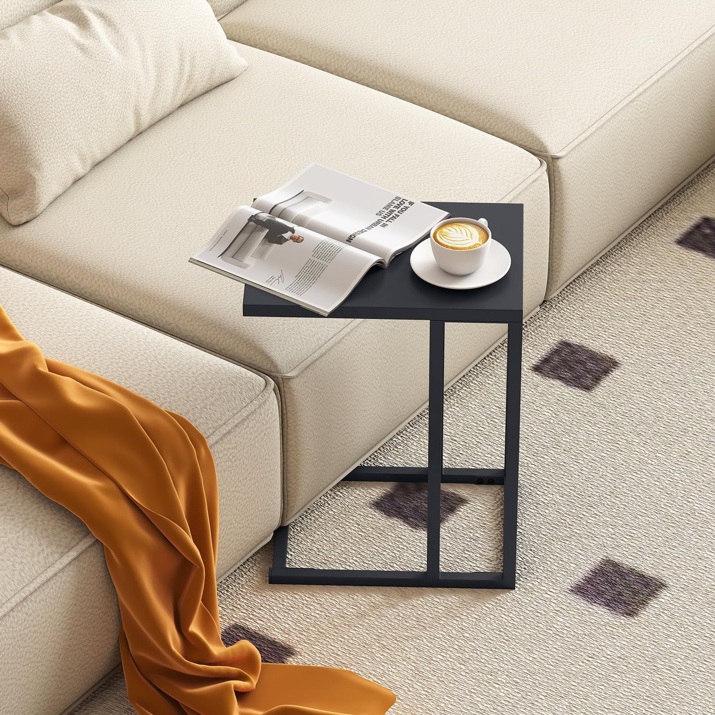 C Shaped Garden Side Table for Living Room