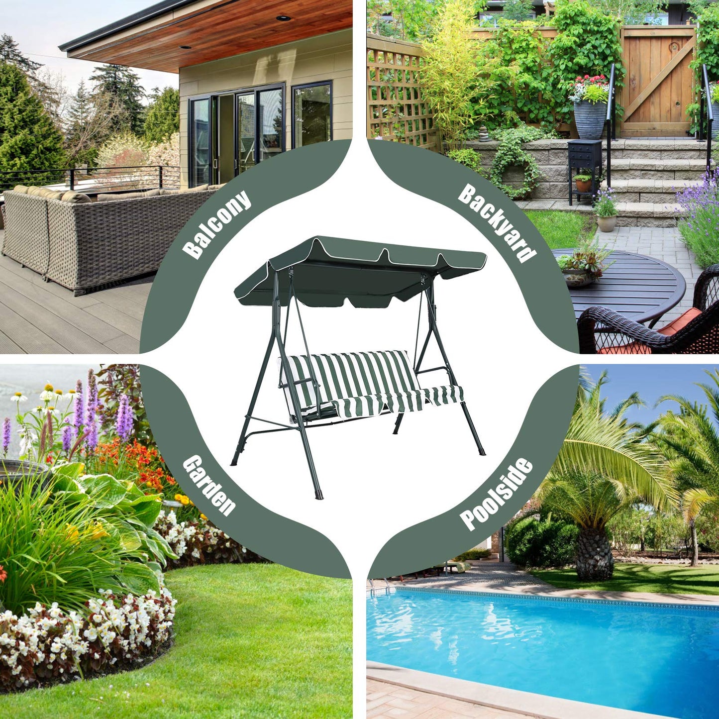 114 x 168cm Replacement Canopy for Swing