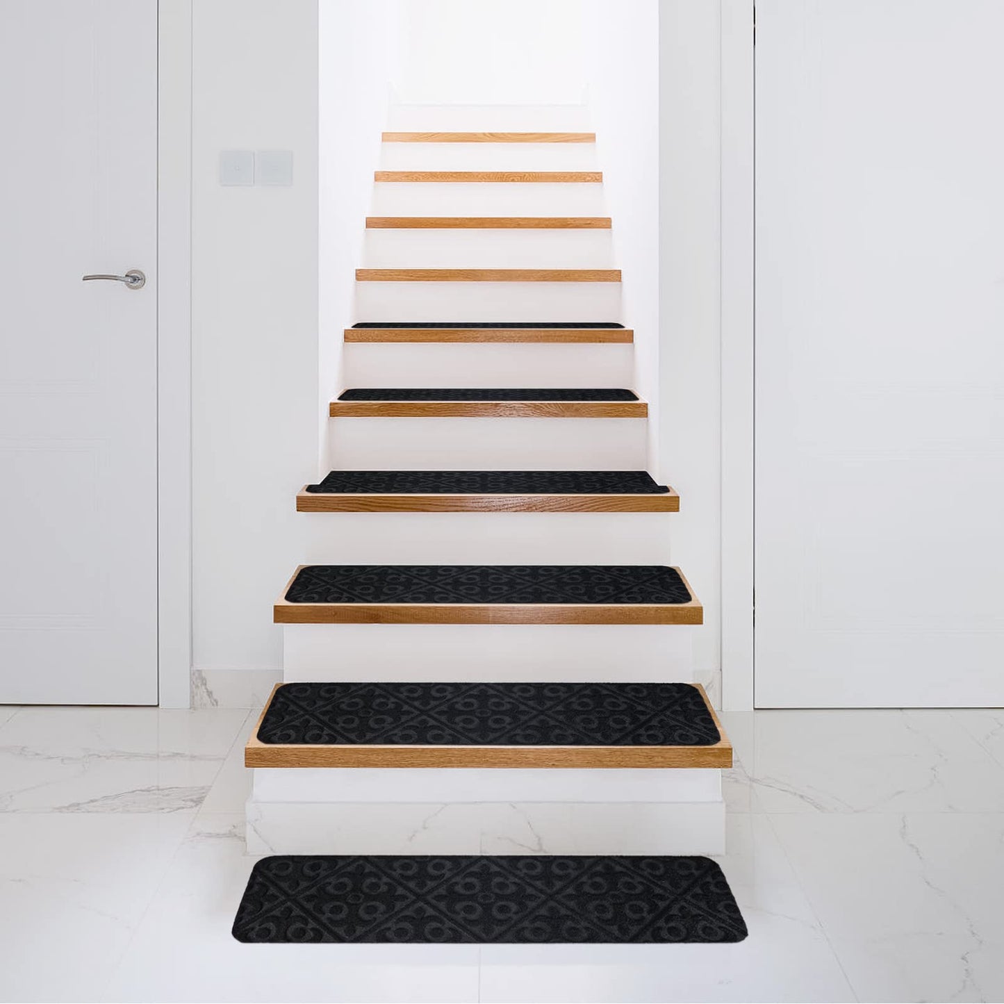 15 Pack Indoor Stair Runners Safety Rug with Reusable Adhesive