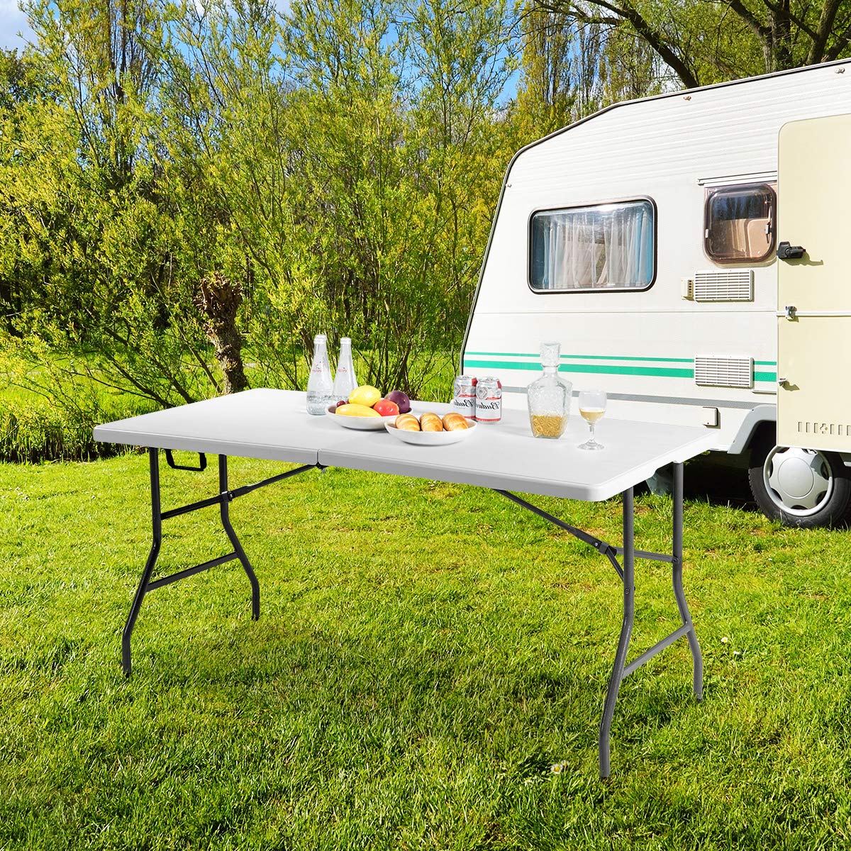 5FT Folding Camping Table with Carrying Handle