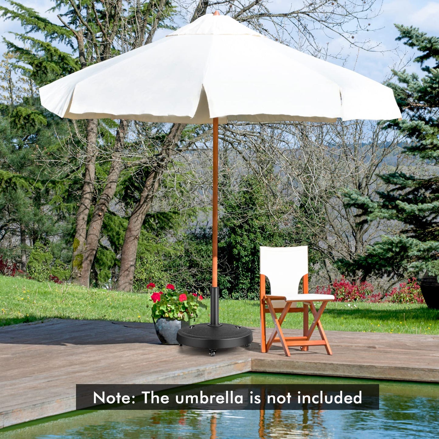 Heavy Duty Umbrella Stand Holder with Wheels