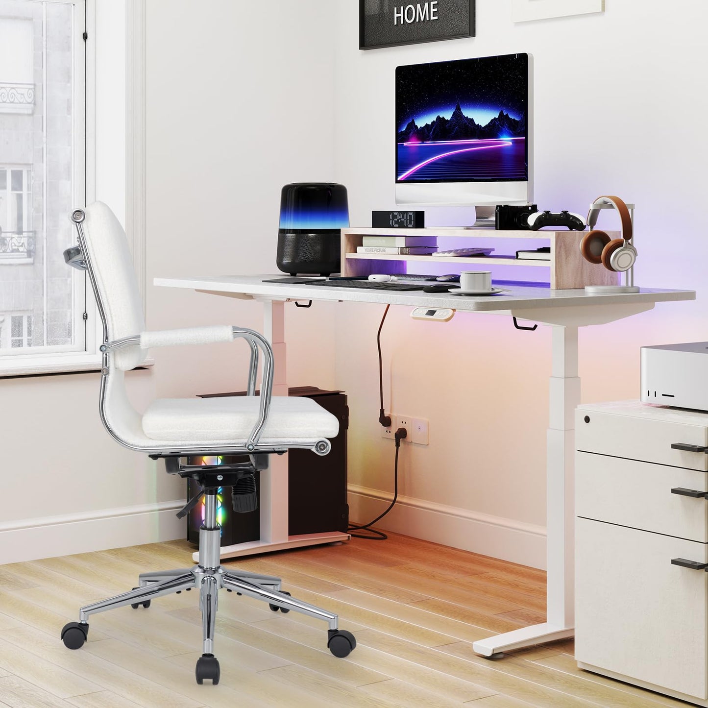 Ergonomic Computer Desk Chair with Rocking Backrest