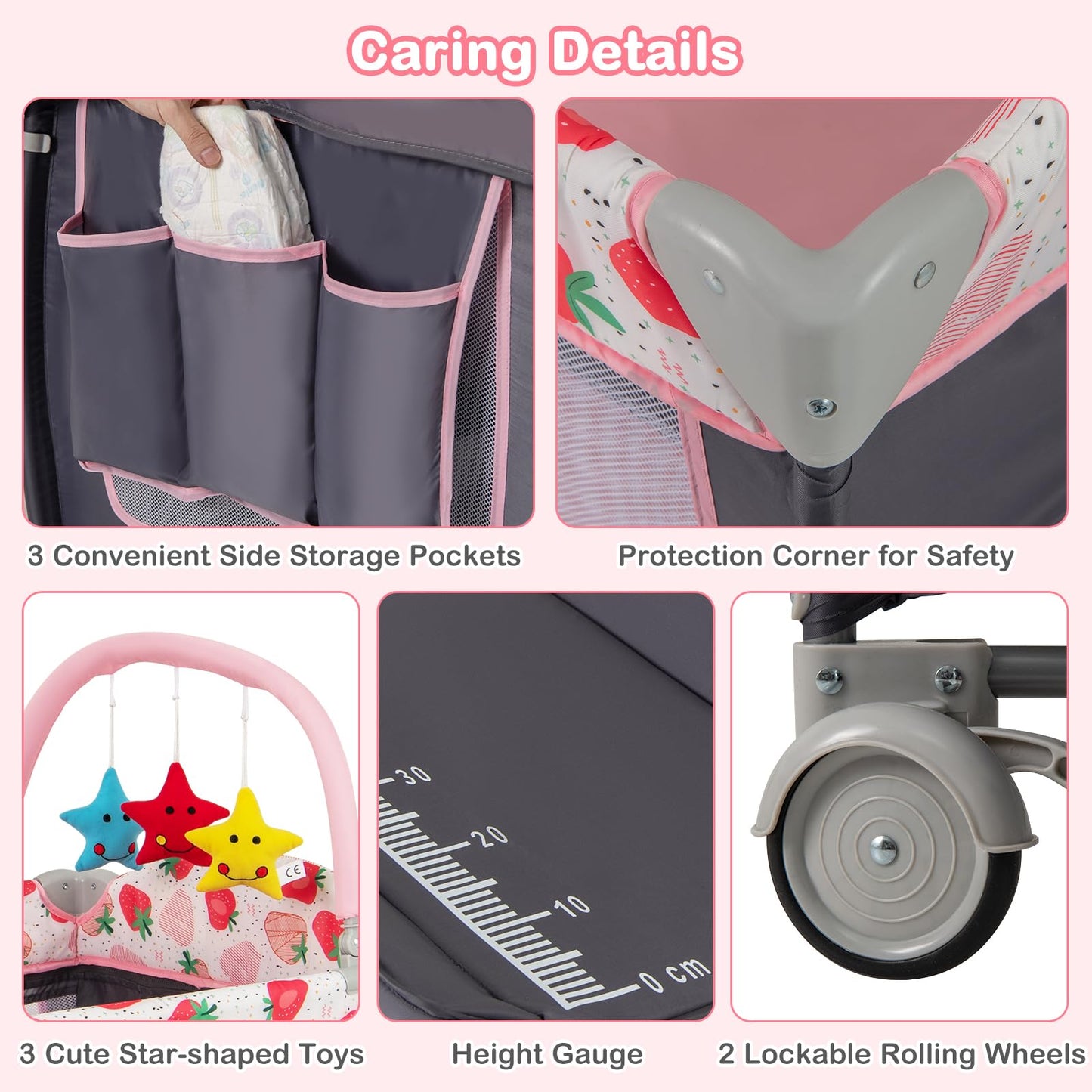 4 in 1 Foldable Travel Cot