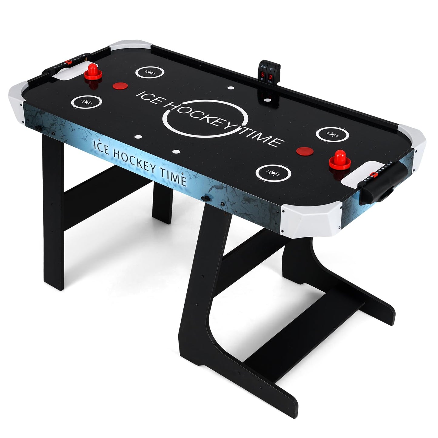 144 CM Foldable Air Hockey Table with 2 Pucks for Kids and Adults