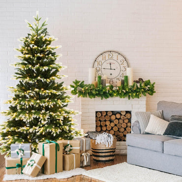 180 cm Artificial Hinged Xmas Tree with 350 LED Lights