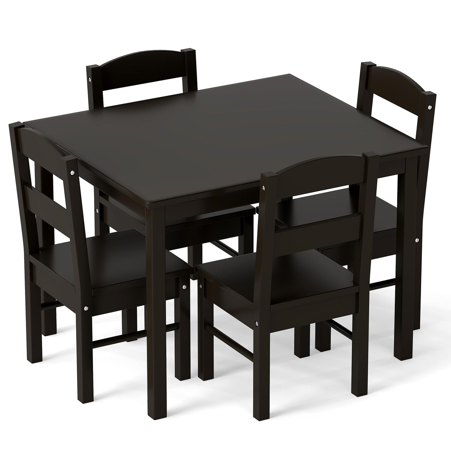 5pcs Activity Wooden Children Desk Chair Set for Preschool Girls Boys