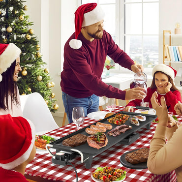 Electric Griddle Extra Large Teppanyaki Grill with Adjustable Temperature