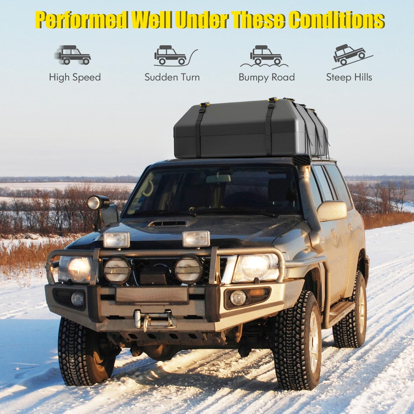 21 Cubic 100% Waterproof Roofing Cargo Carrier with Anti-Slip Mat