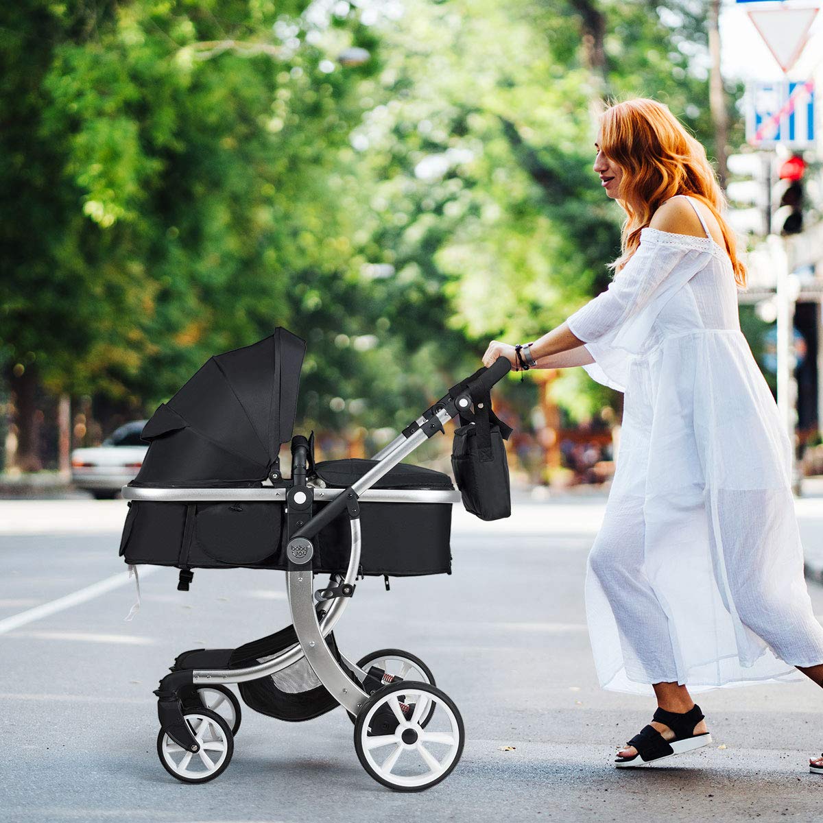 Foldable Infant Stroller with Rain Cover