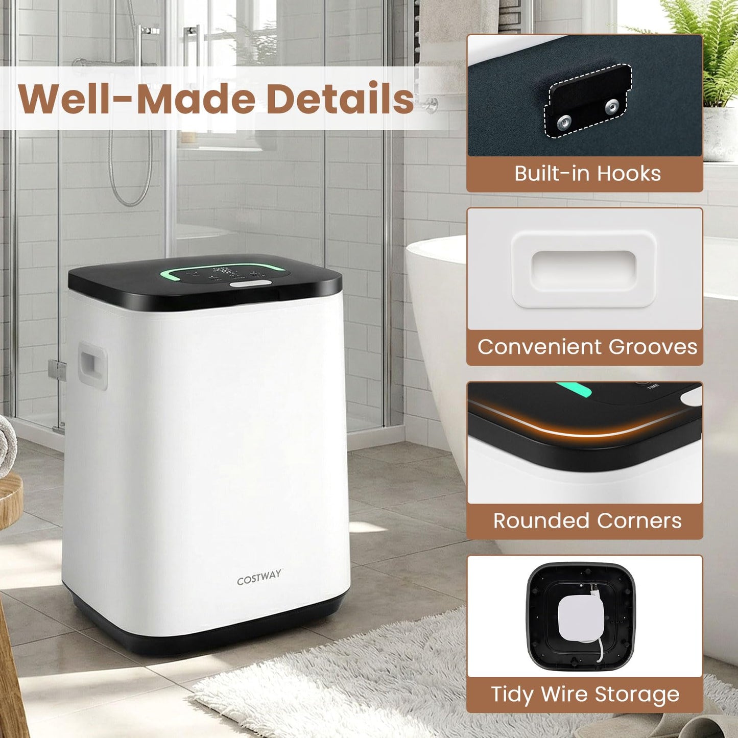 23L Towel Warmer Bucket Large Hot Towel Heater with Child Lock