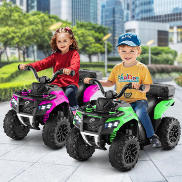 6V Kids Electric Quad Bike with Spray Function and Storage Box