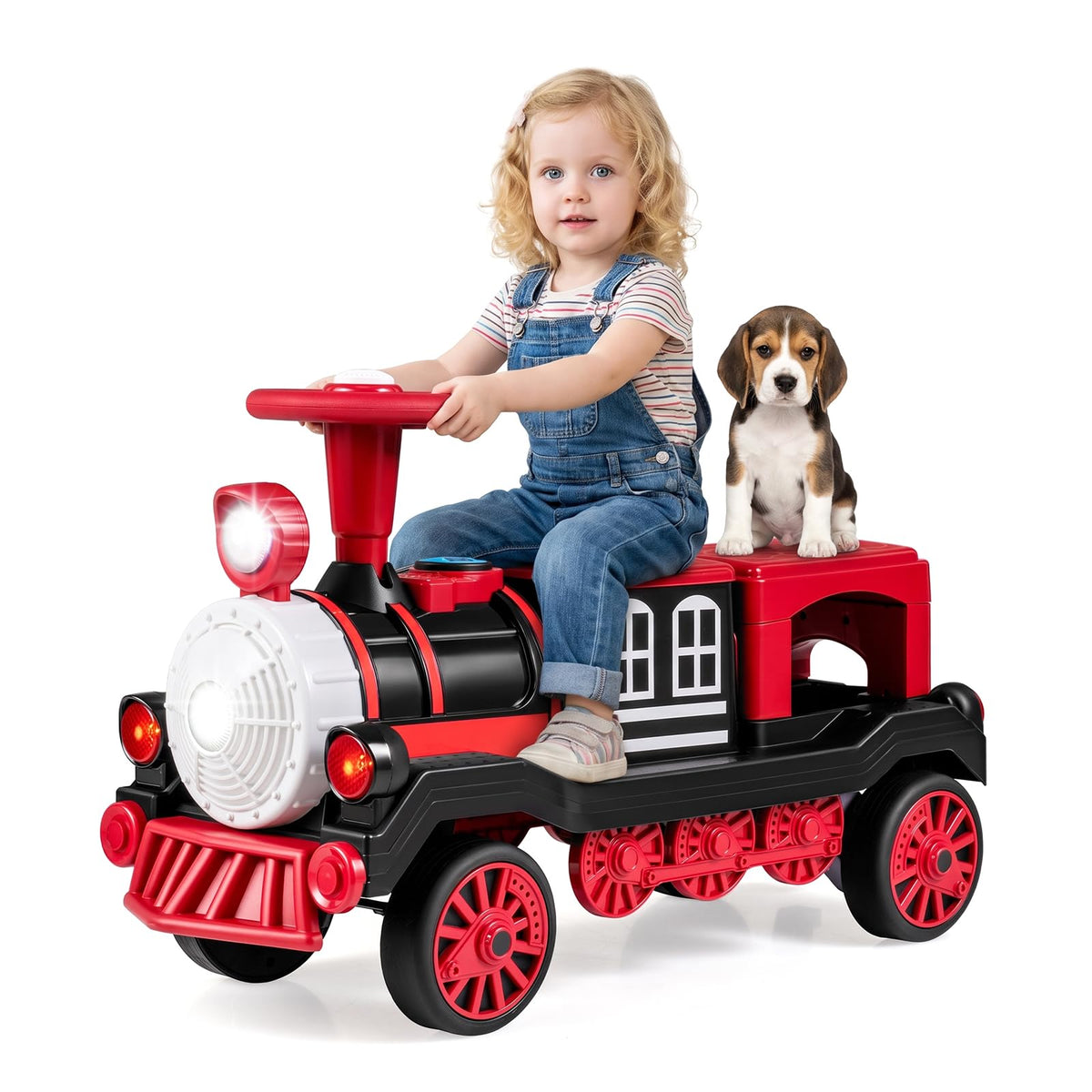 12V Kids Ride on Car, 2-Seater Children Electric Vehicle