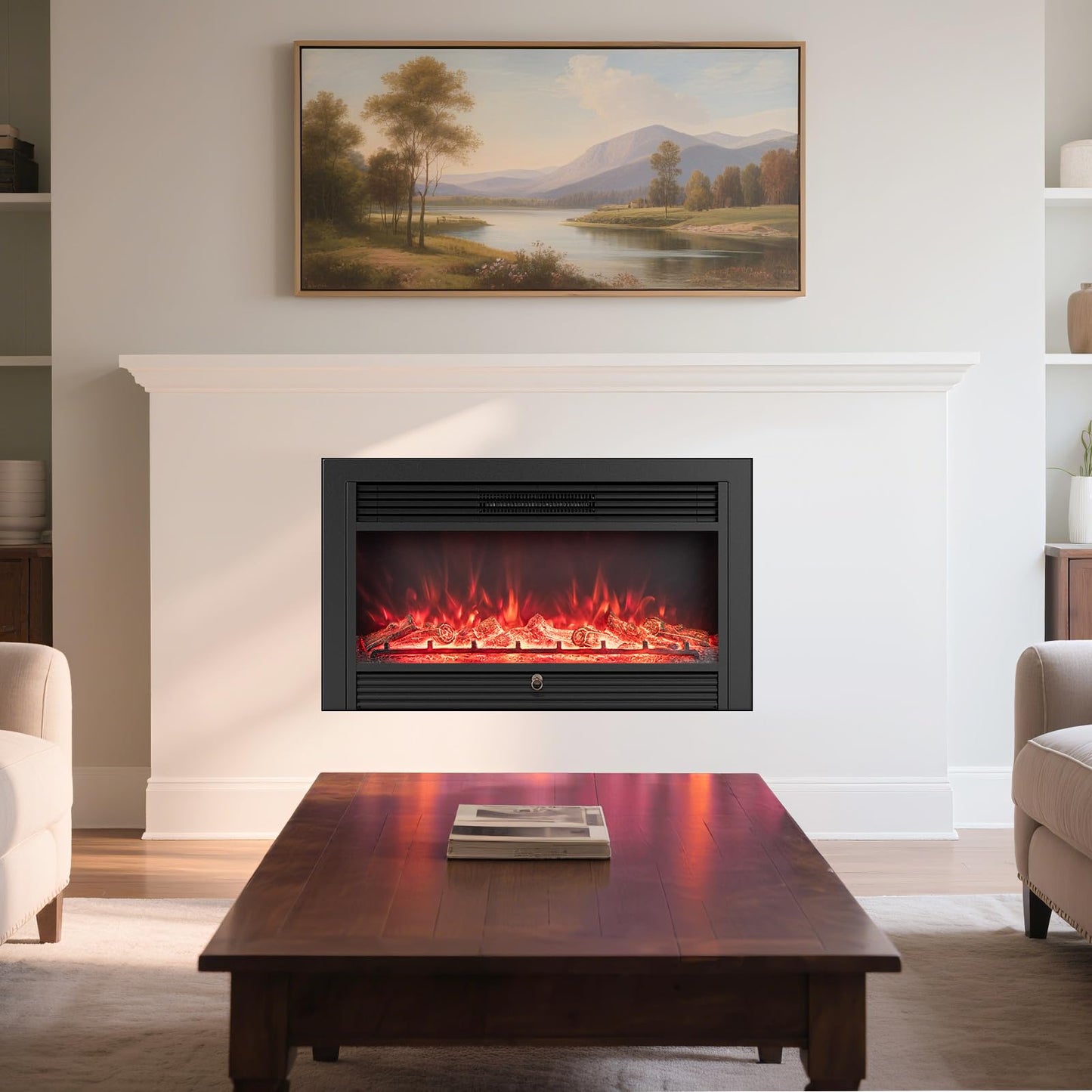 36-Inch Electric Fireplace Insert with Remote Control