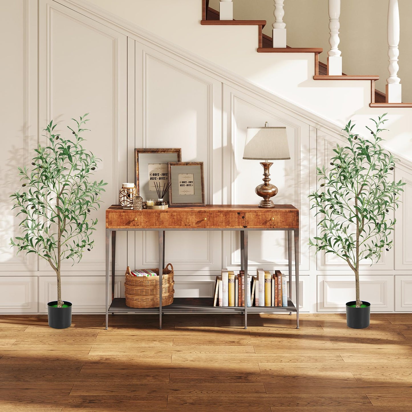 130cm Tall Artificial Olive Tree with Realistic Fruits