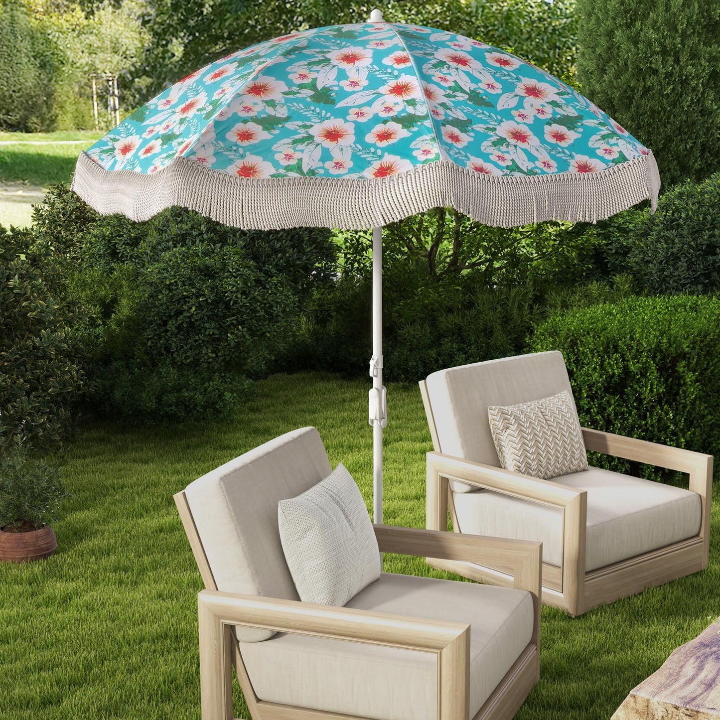 6.5FT UPF50+ Sun Protection Sunshade Shelter with Carrying Bag and Push Button Tilt