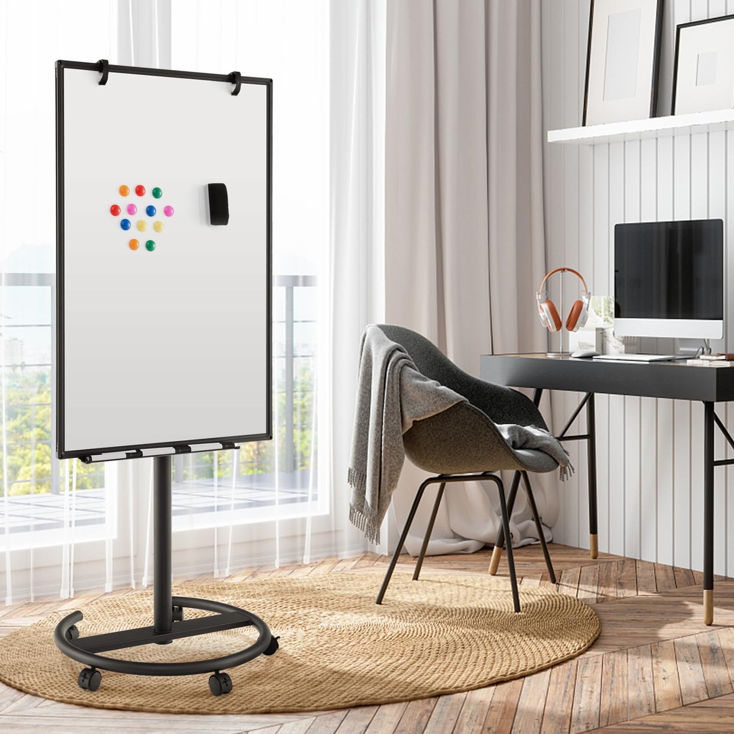 100x65cm Height Adjustable Dry Erase Board with Stand